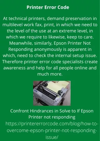 printer error code