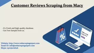 Customer Reviews Scraping from Macy