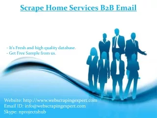 Scrape Home Services B2B Email