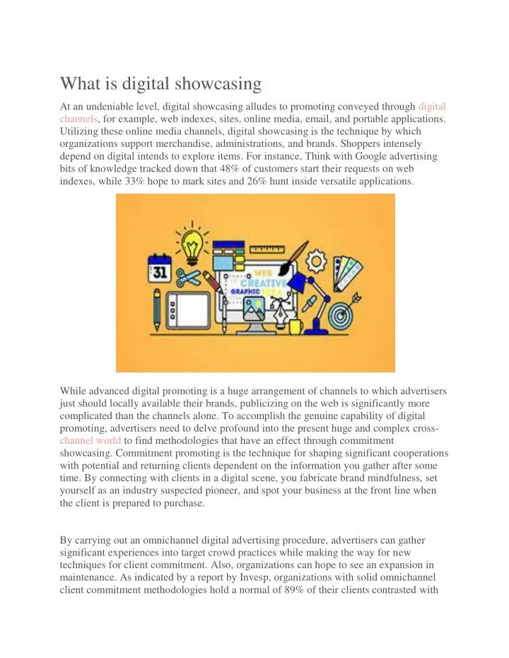 what is digital showcasing