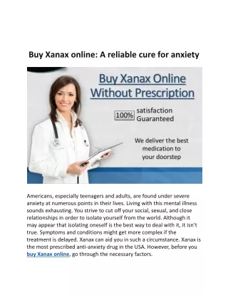 How to buy Xanax 2mg online