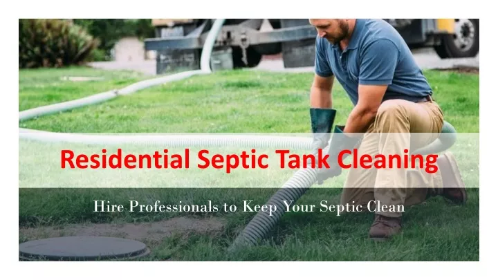 residential septic tank cleaning