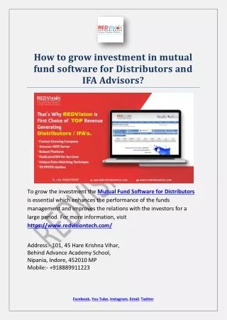 how to grow investment in mutual fund software