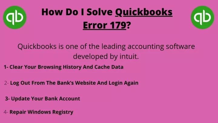 how do i solve quickbooks error 179 quickbooks