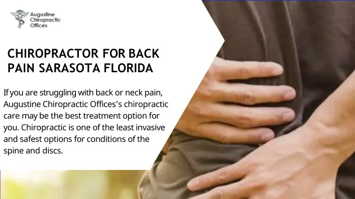 chiropractor for back pain sarasota florida