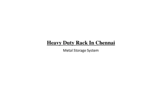 Best Heavy duty rack in Chennai