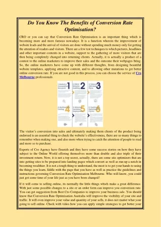 do you know the benefits of conversion rate