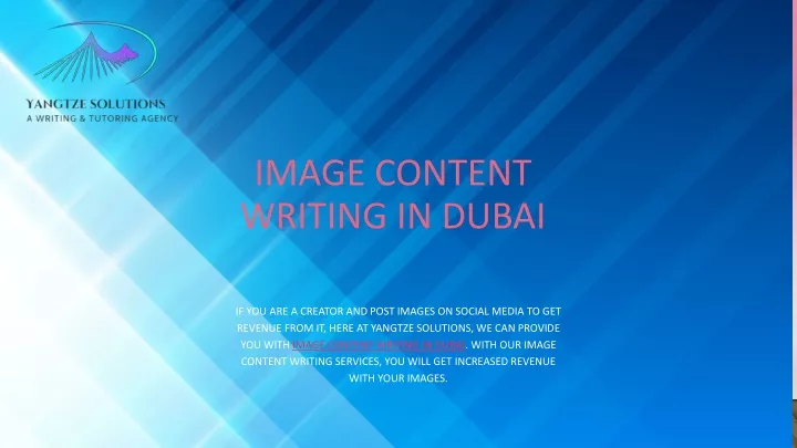 image content writing in dubai