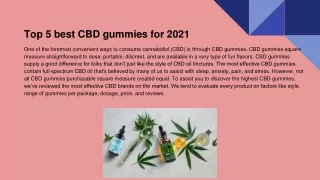 top 5 best cbd gummies for 2021
