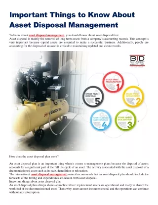 Important Things to Know About Asset Disposal Management