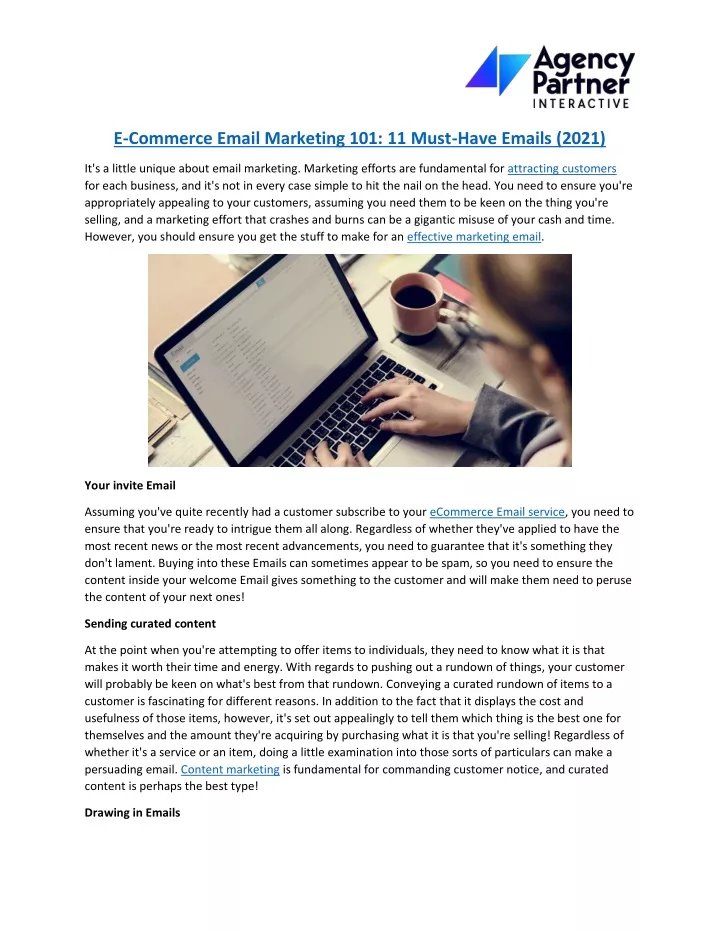 e commerce email marketing 101 11 must have
