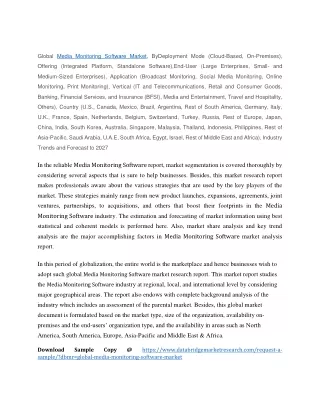 global media monitoring software market