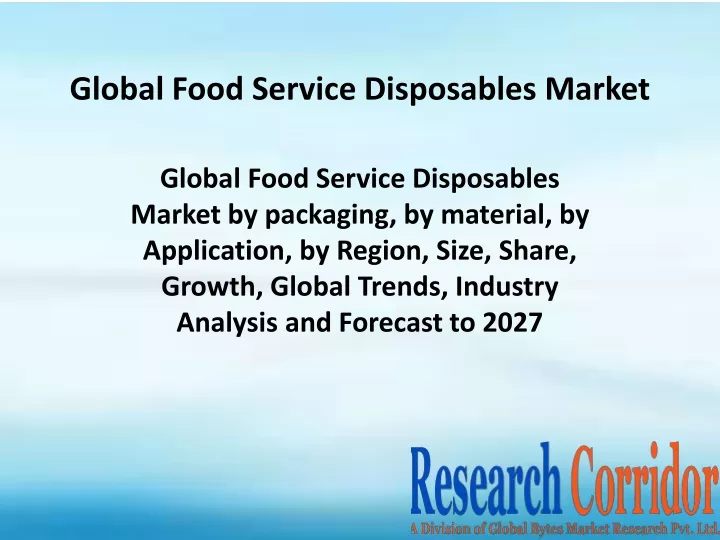 global food service disposables market