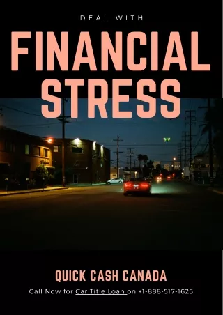 Know how to deal with financial stress