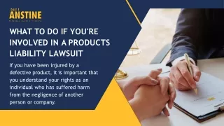 what to do if you re involved in a products liability lawsuit