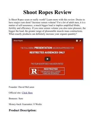 Shoot Ropes by David McLaren PDF EBook Download