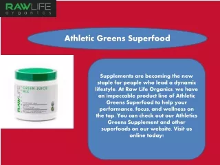 Athletic Greens Superfood