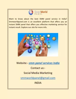 SMM Panel Services India | Smmworldpanel.com