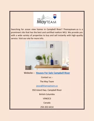 Houses for Sale Campbell River | Themayteam.ca