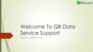 welcome to qb data service support