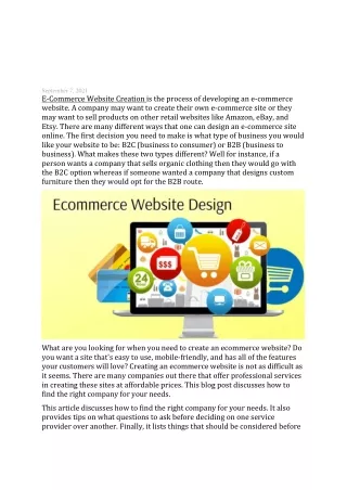 e commerce website create how to create your