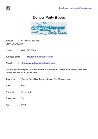 Denver Party Buses