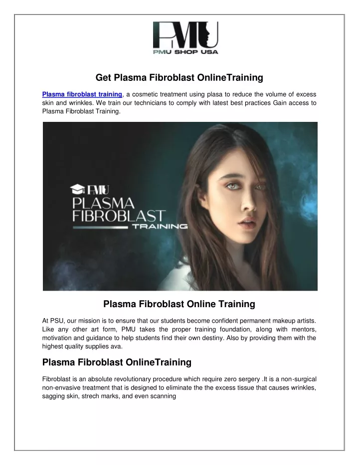 get plasma fibroblast onlinetraining