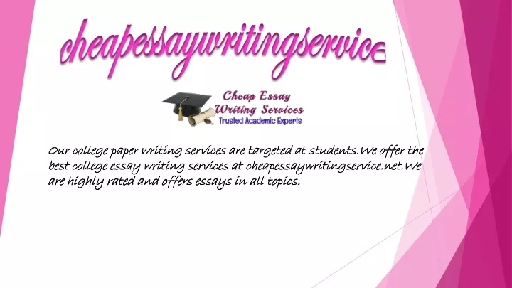 our college paper writing services are targeted