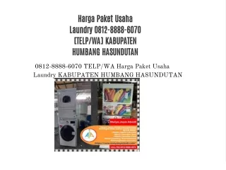 PAKET USAHA LAUNDRY ASAHAN