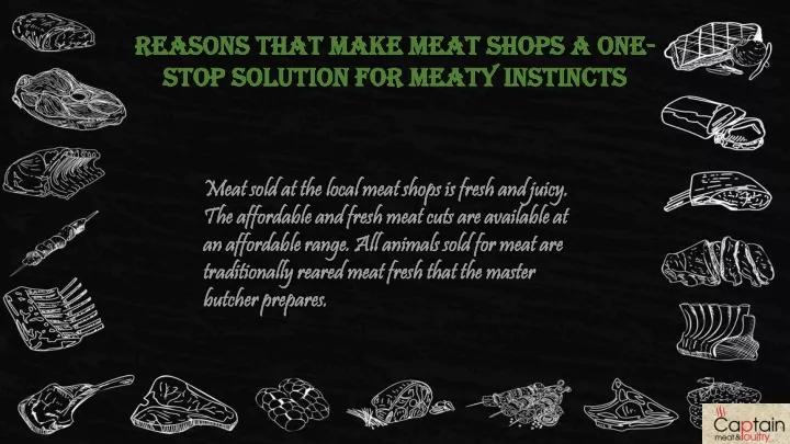 reasons that make meat shops a one stop solution