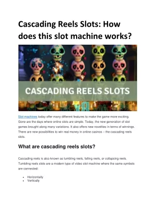 cascading reels slots how does this slot machine