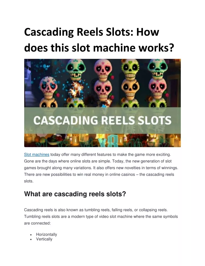 cascading reels slots how does this slot machine