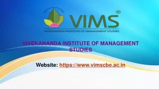 VIMS  - MBA College in Coimbatore - Best B school in Coimbatore