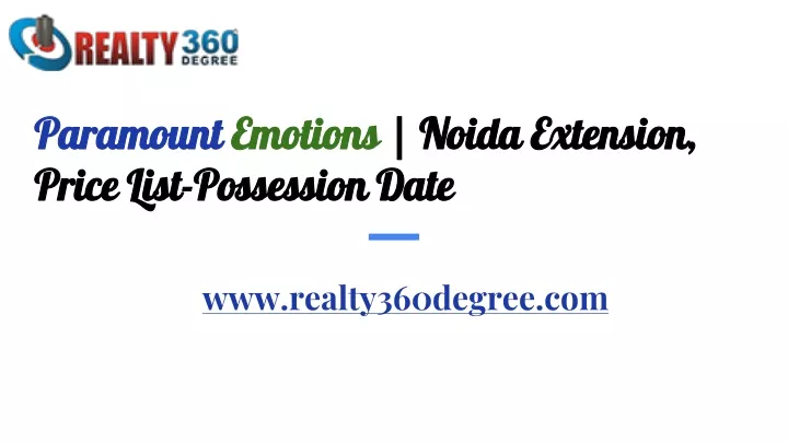 paramount emotions noida extension price list possession date