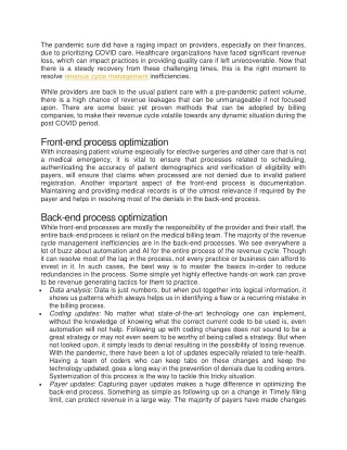 Streamlining Revenue cycle management with the basics