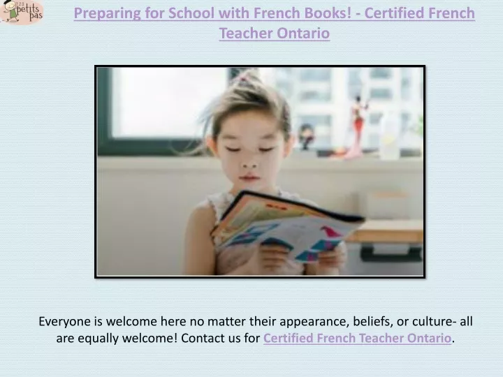 preparing for school with french books certified