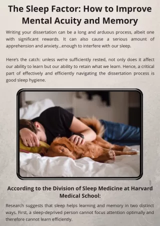 the sleep factor how to improve mental acuity