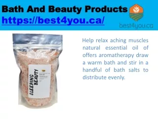 Bath And Beauty Products