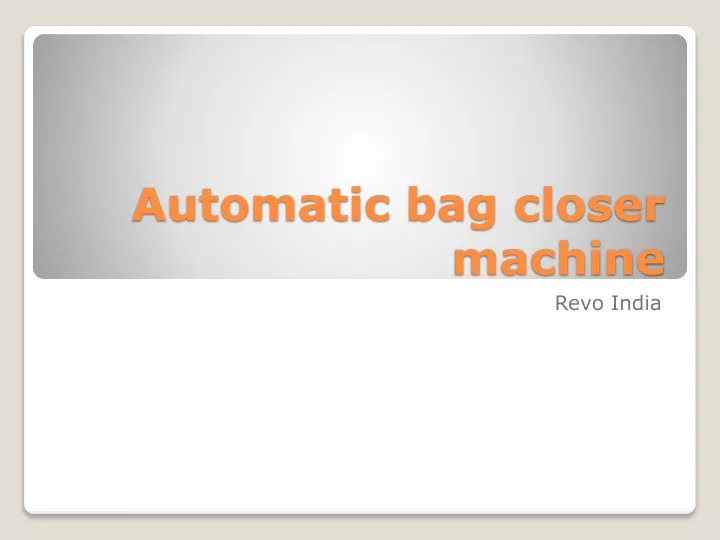 automatic bag closer machine