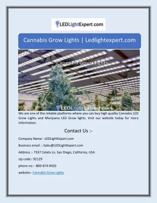cannabis grow lights ledlightexpert com