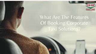 what are the features of booking corporate taxi
