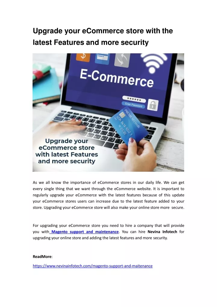 upgrade your ecommerce store with the latest