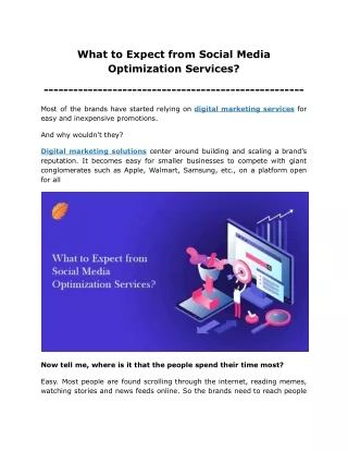 What to Expect from Social Media Optimization Services_