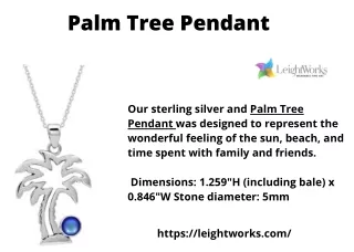 Buy One Crystal Palm Tree Pendant And Get One At 50% Off