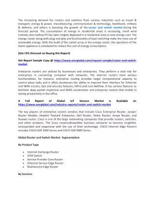 the increasing demand for routers and switches