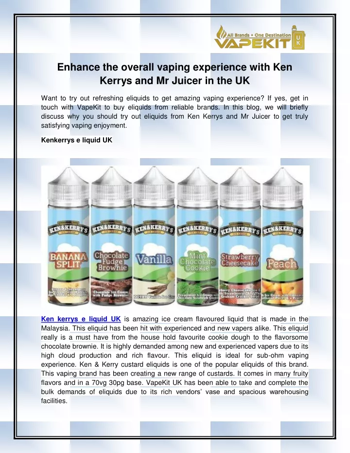 enhance the overall vaping experience with