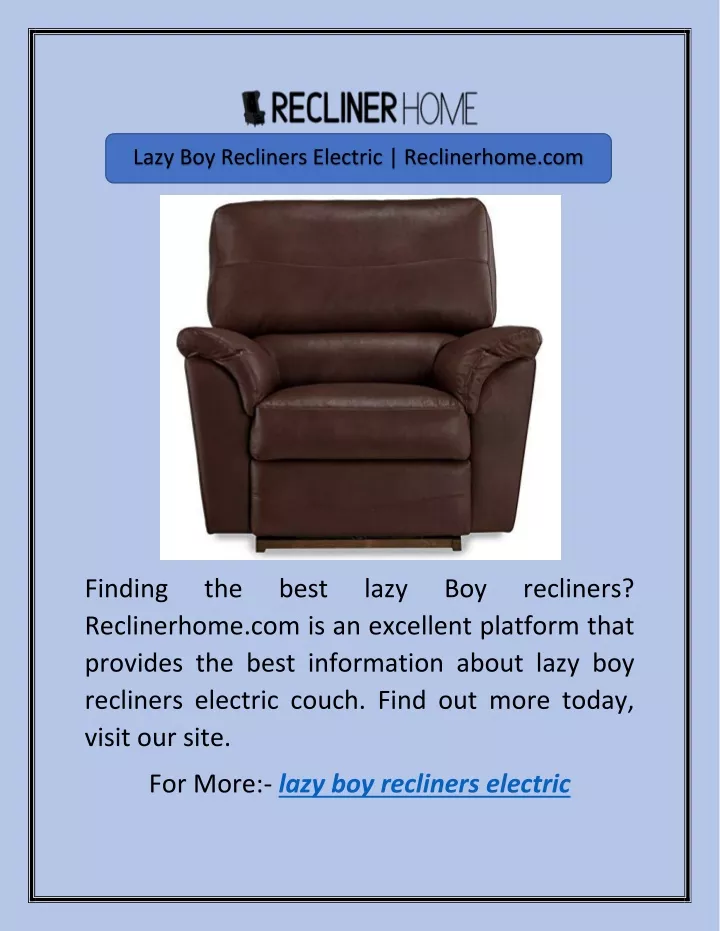 lazy boy recliners electric reclinerhome com