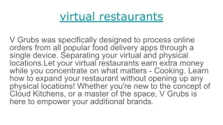 virtual restaurants