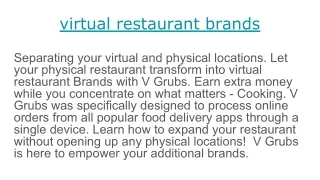 virtual restaurant brands