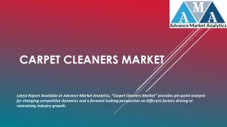 Carpet Cleaners Market Gains Momentum as Tech Giants Increasing R&D Efforts